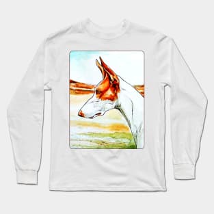 Ibizan Hound. Watercolour. Long Sleeve T-Shirt